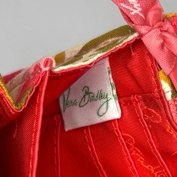 Vera Bradley Folkloric Travel Wallet Organizer Pink Green Floral Retired 2011 - Picture 8 of 11